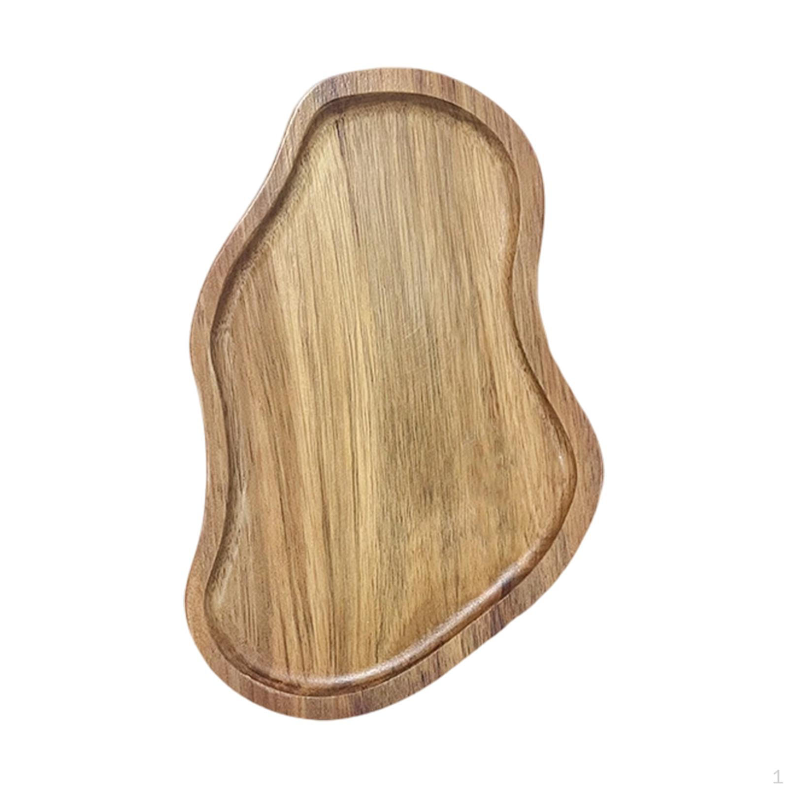 

Wood Serving Tray Food Dish Appetizer Dinner Versatile Snack Plate, Platter for small Peanut
