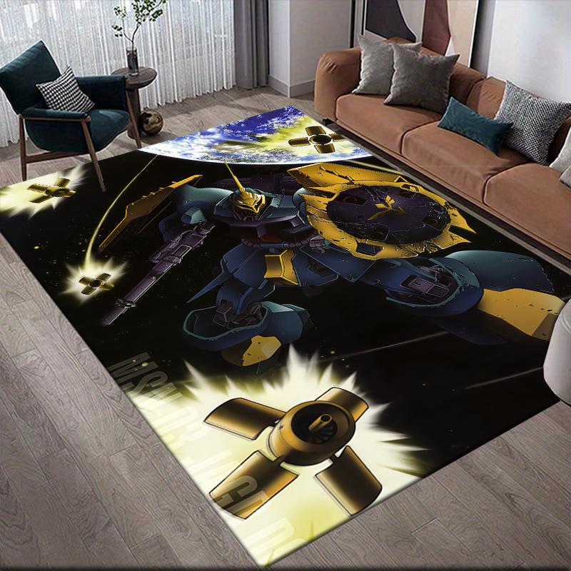 Mobile Suit Gundam Battle Scene Square Area Rug, Non-Slip Floor Mat for Home Decor, Perfect Gift for Fans.chl