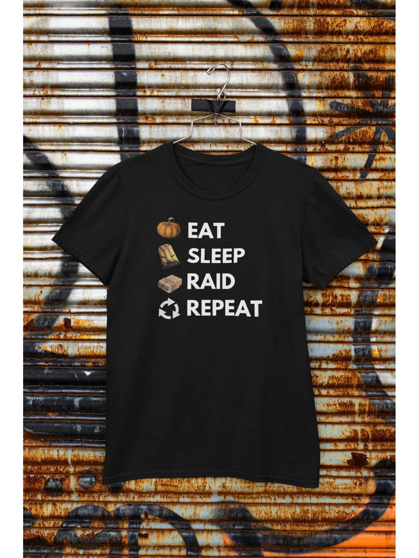 Rust Game T-Shirt for & - Eat Sleep Repeat Rust Logo & In-game Graphics XXL