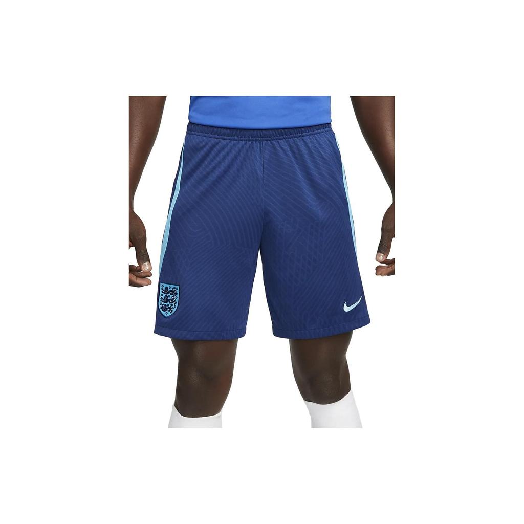 Nike England Strike Qatar World Cup Logo Pattern Moisture-Wicking Mid-Rise Football Shorts Men Shorts Blue DH6468-492
