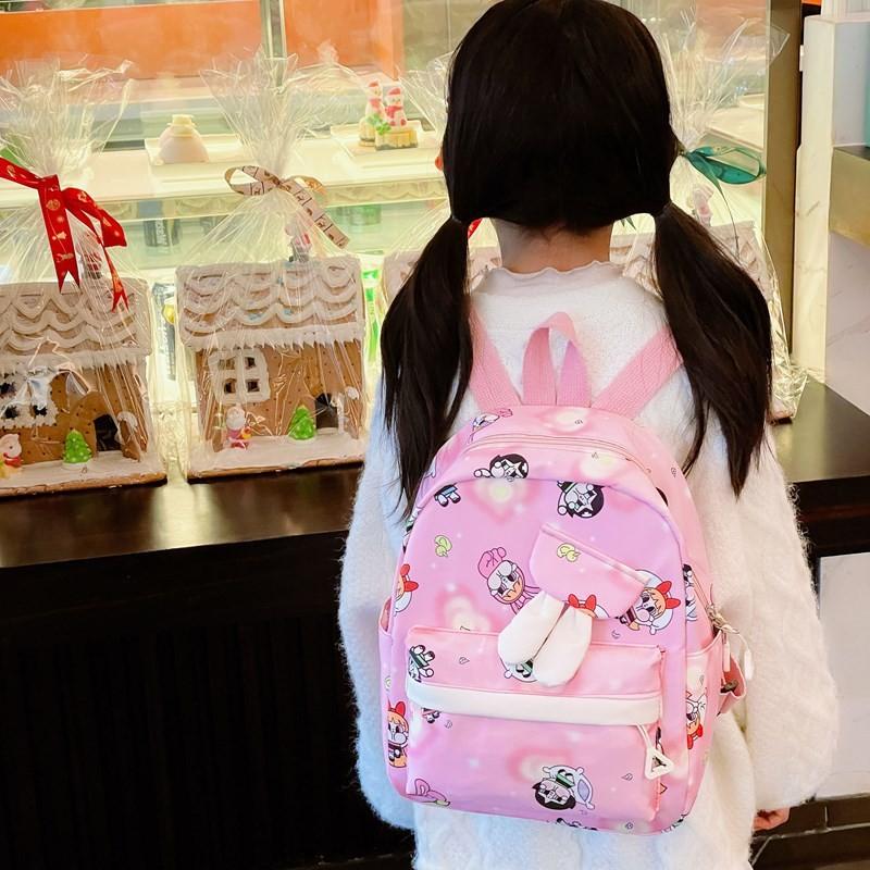 Kids Unisex Versatile Backpack With Fun Cartoon Patterns For School Playtime And