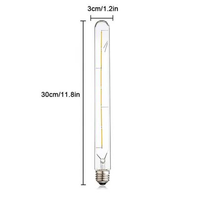 Vintage 4000K 110V 220V 6W T300 LED Filament Bulb 2700K 6000K Long Tubular 120V 240V T30 E26 E27 30cm 300mm Edison Tube Bulb
