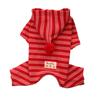 Festive Warm Dog Striped Hoodie Breathable Comfortable Dog Sweatshirt Soft New Year Dog Apparel Autumn Winter Season