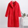 Solid Plush Winter Coats Women Long Lapel Faux Fur Jacket Fluffy Luxury Artificial Fur Jacket Teddy Female Fake Natural Fur Coat Women