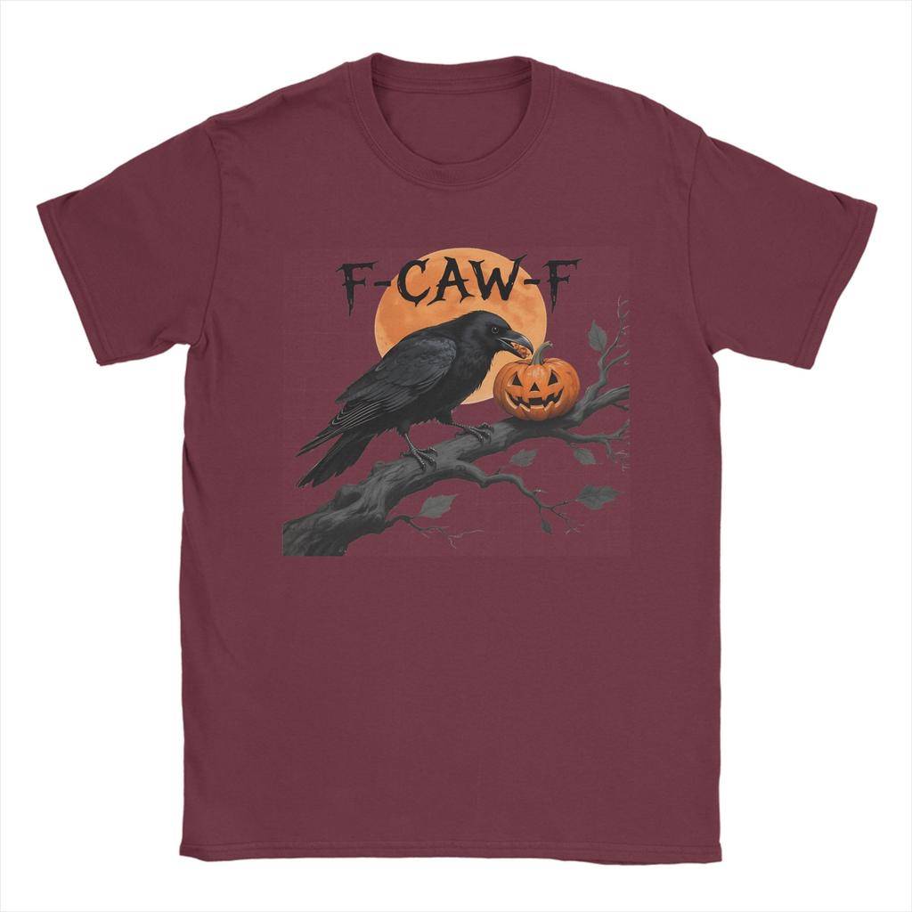 F-Caw-F Funny Crow Moon Humor T-Shirt Summer Hip Hop T-Shirts Men Cotton O Neck 5XL 6XL Top Tees Short Sleeve Streetwear Tshirt