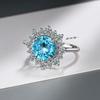 Lindon Classic Copper Alloy Zircon Ring Ladies Jewelry Wedding Promise Party Gift