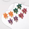 Handmade Floral Colorful Earrings Flower Earrings Stylish Enamel Flowers Drops Oil Earwear Jewelry Ornament for Women