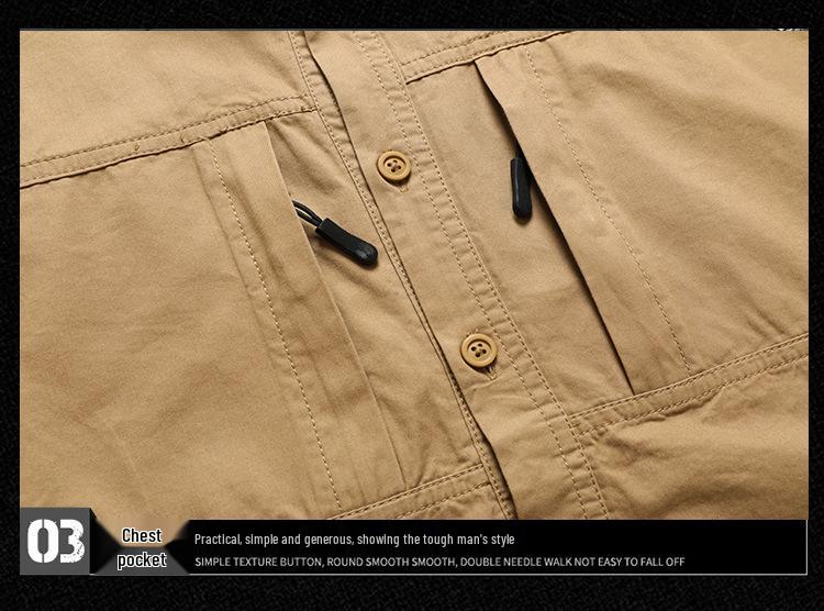 Men's 26 Styles Long-Sleeve Military Cotton Workwear Shirt