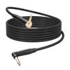 CERRXIAN TS 3.5mm Mono – 6.35mm Mono Audio Cable, Right-Angle Male – Right-Angle Male, Leather-Like Finish, TS Mono Patch Cable for Electric