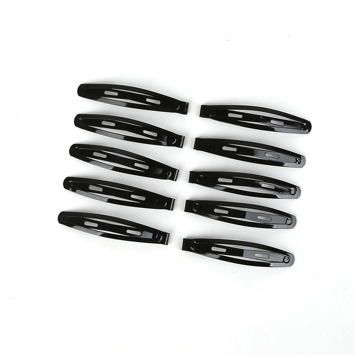 

10 шт. корейский черный цвет BB клип челка фиксированная шпилька коготь для женщин дамы девушки макияж заколки для волос аксессуары для волос головные уборы 6cm чёрный