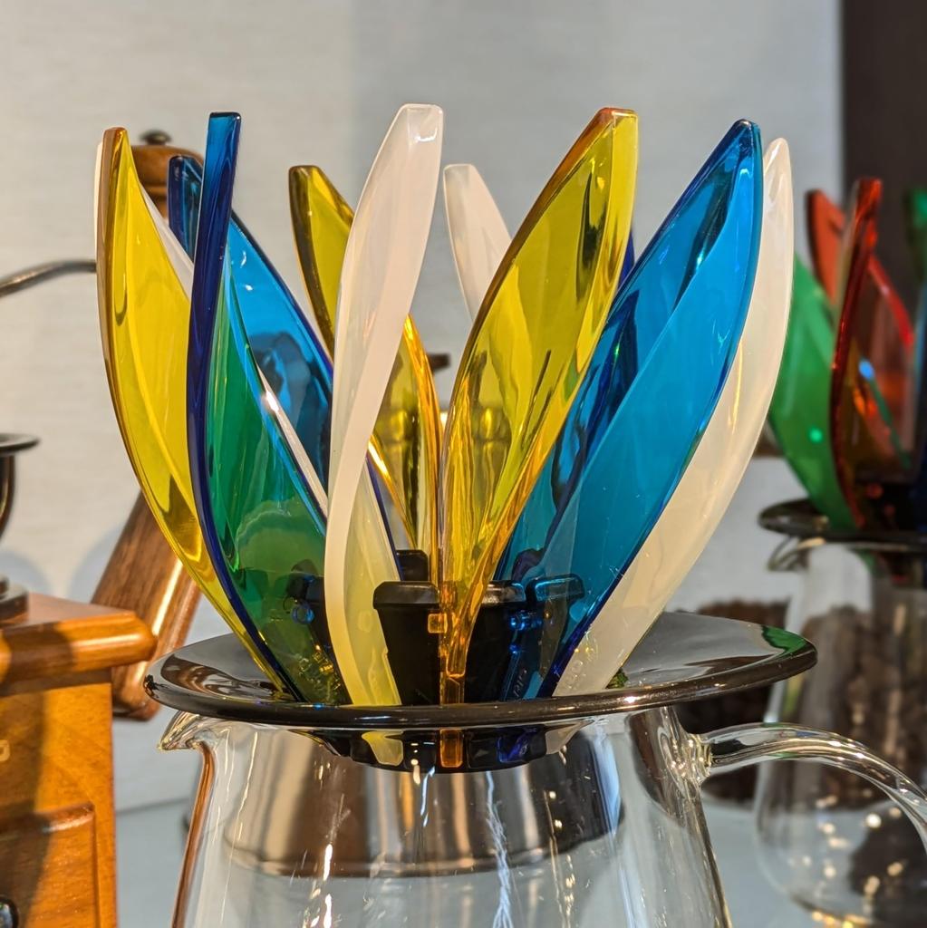 Hario Překapávač SUIREN Rib Set 6 modrých na 1 až 4 šálky kávy Ruční překapávač RIB-6-TBU