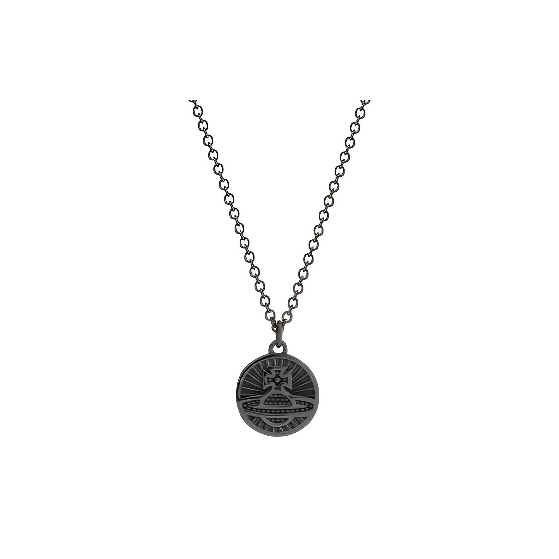 

Vivienne Westwood Man Richmond Saturn Engraved Round Pendant Necklace Men necklace Gold 63020301-S001-FJ Box,M2