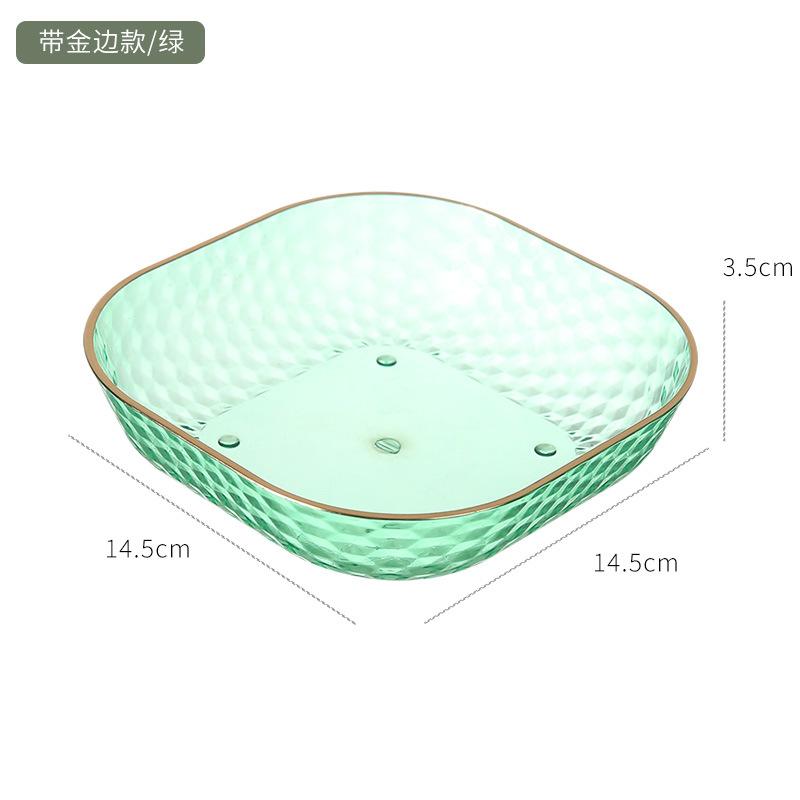 

Household Spit Bone Saucer Hot Phnom Penh Dining Table Bone Saucer Plastic Pe Snack Plate Fruit Pastry Plate Garbage Residue Plate 14.5*14.5*3.5cm