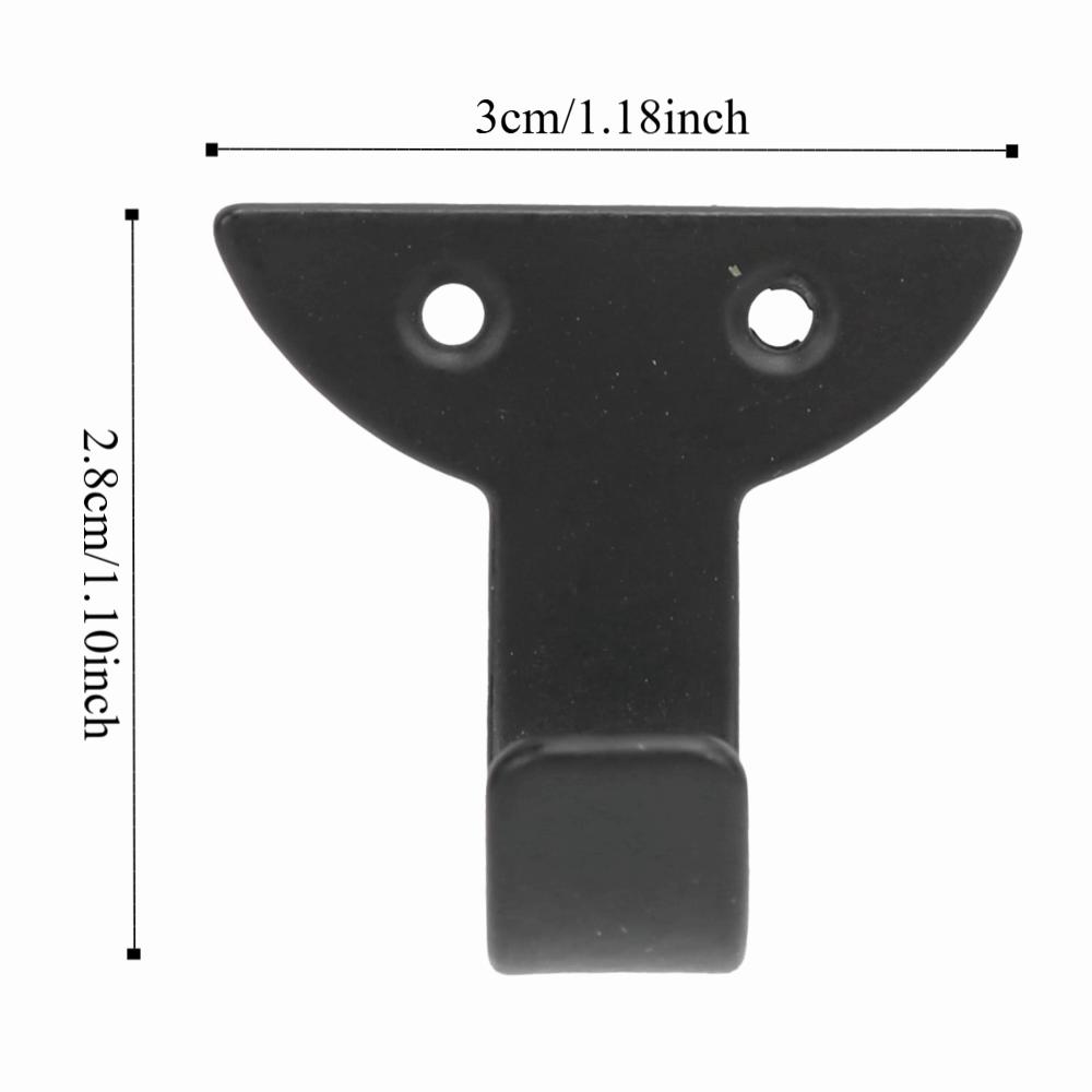 10Set with Screws Wall Hooks Black Towel Hook Hanging Wall Hangers  Laundry Room