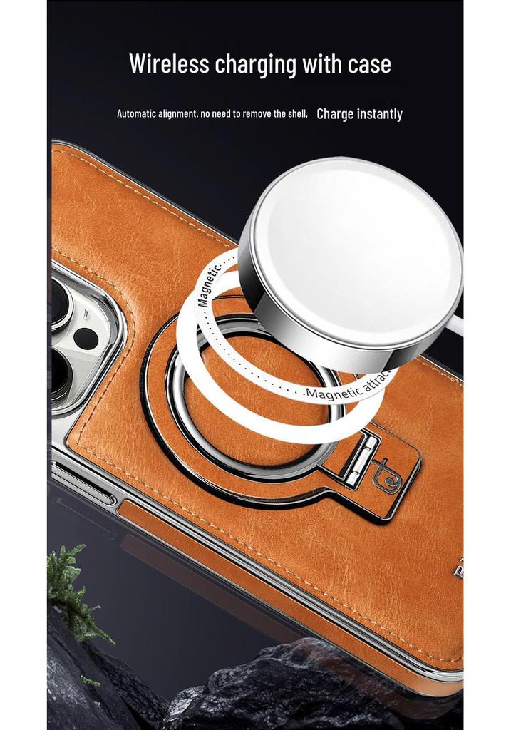 Custodia Magnetica di Lusso in Pelle per iPhone 16: Resistente alle cadute e compatibile con Apple 17 ProMax