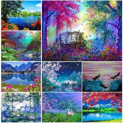 5D DIY Diamond Painting Mysterious Forest Scenery Diamond Embroidery Cross Stitch Kit Full Rhinestone Mosaic Home Decor