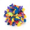Round Shape Food Hiding Toy Rainbow Color Pet Chew Ball Washable Dog Enrichment Toy  Brain Training