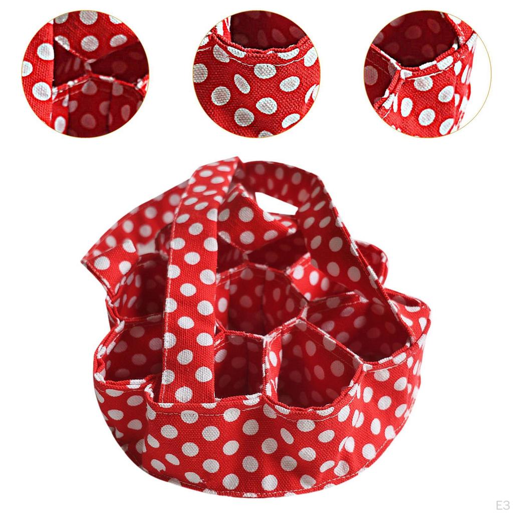 Eierkorbhalter mit Griff, 7 Beutel, Segeltuchtasche für die Küche und das Bauernhaus zum Sammeln frischer Eier