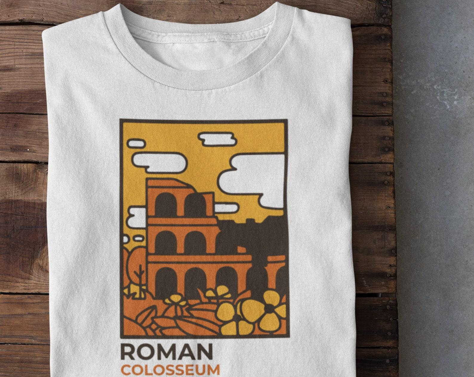 Colosseum T-shirt: Roman Architecture Graphic Tee M