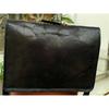 Men Genuine Vintage Black Leather Satchel Messenger  Bag Laptop Briefcase