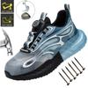 New Steel Toe Safety Shoes for Men Lightweight Work Sneakers Puncture Proof Work Shoes Unisex Coustruction Safety Work Boots