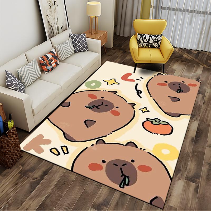 Cute Cartoon Animal Rug Suitable for use as an anti-slip game mat for living room and bedroom sofas