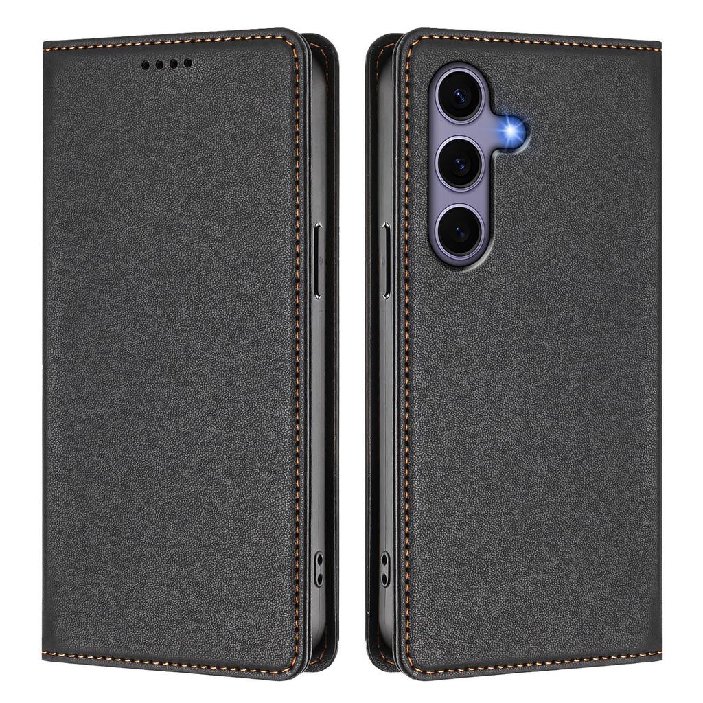 For Samsung Galaxy S24/Galaxy S25 Leather Wallet Case Magnetic Closure RFID Blocking Phone Cover