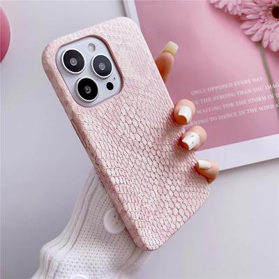 Ottwn Soild Color Snake Skin Grain Phone Case For Iphone 14 11 13 12 Pro Max 7 8 14 Plus Xr X Xs Max Soft Shockproof Back Covers