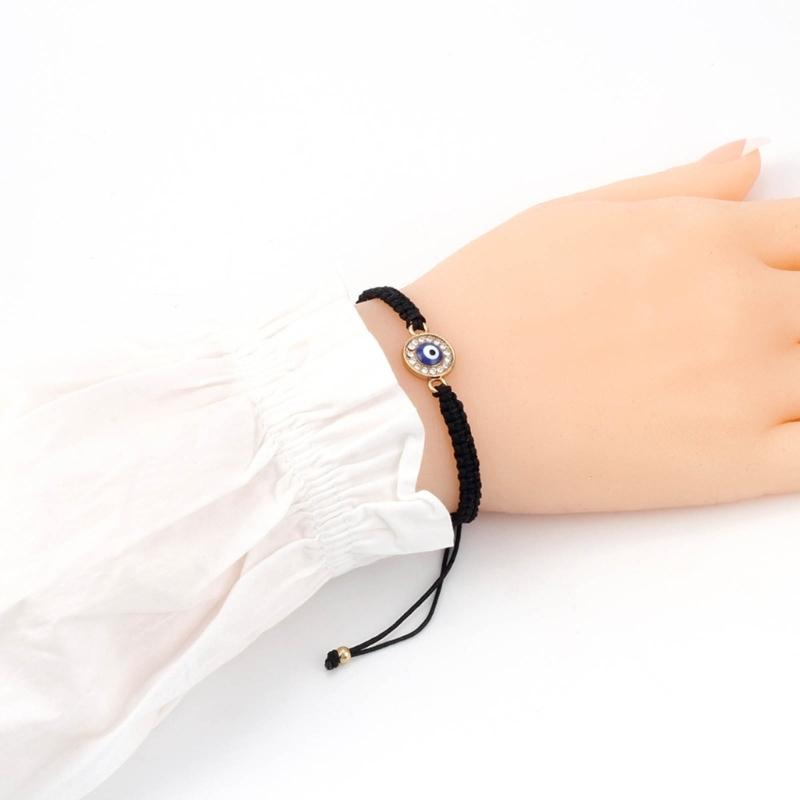Woven Bangle String Braided Evil Eye Bracelets Unique Symbolic Wrist Jewelry Fashion Hand Rope for Women and Girls