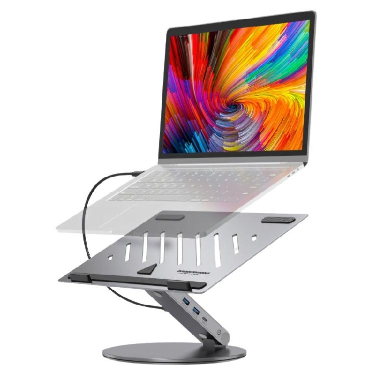 

Level Changeable Laptop Platform Featuring Combined USB Type C Link Providing 5Gbps Speed And 100W Power Delivery 1