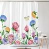Shower Curtain Nordic style Fresh Plant Flower leaf 3D Printing Shower Curtains Polyester Waterproof Home Decor Curtain 180x180