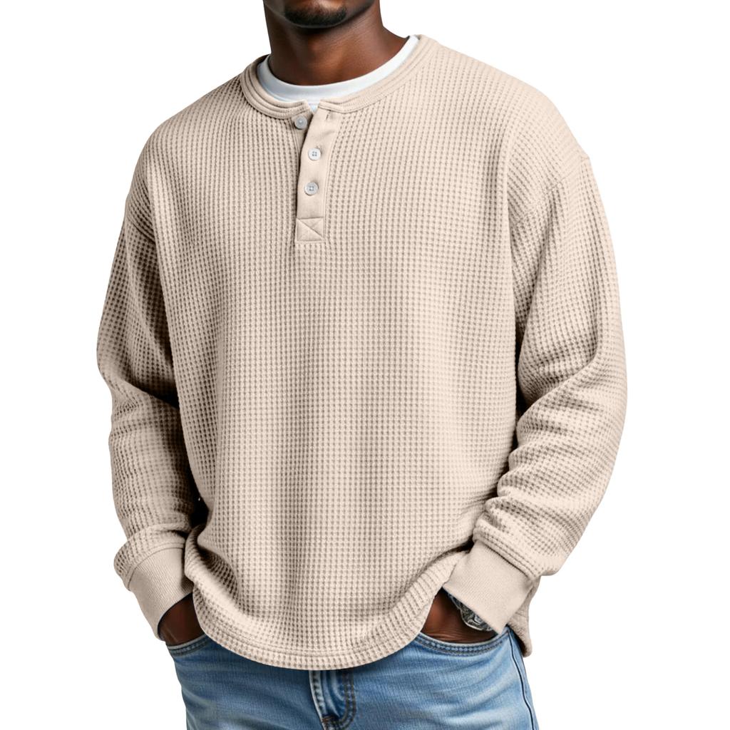 Men's Knit Casual Collar Pullover - Long Sleeve Daily Wear