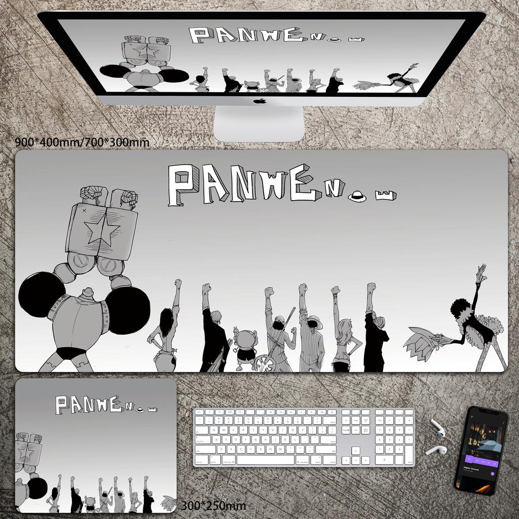 Hohe Auflösung ONE PIECE Leder-Mauspad Luffy Schreibtisch-Pad Rutschfest Wasserdichtes Mauspad Übergroß Jungen Animation E-Sport Spiel Tastatur-Pad