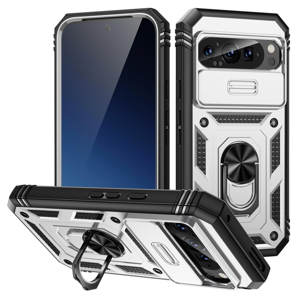 For Google Pixel 9/Pixel 9 Pro Case Camshield Rotary Kickstand TPU+PC Phone Cover