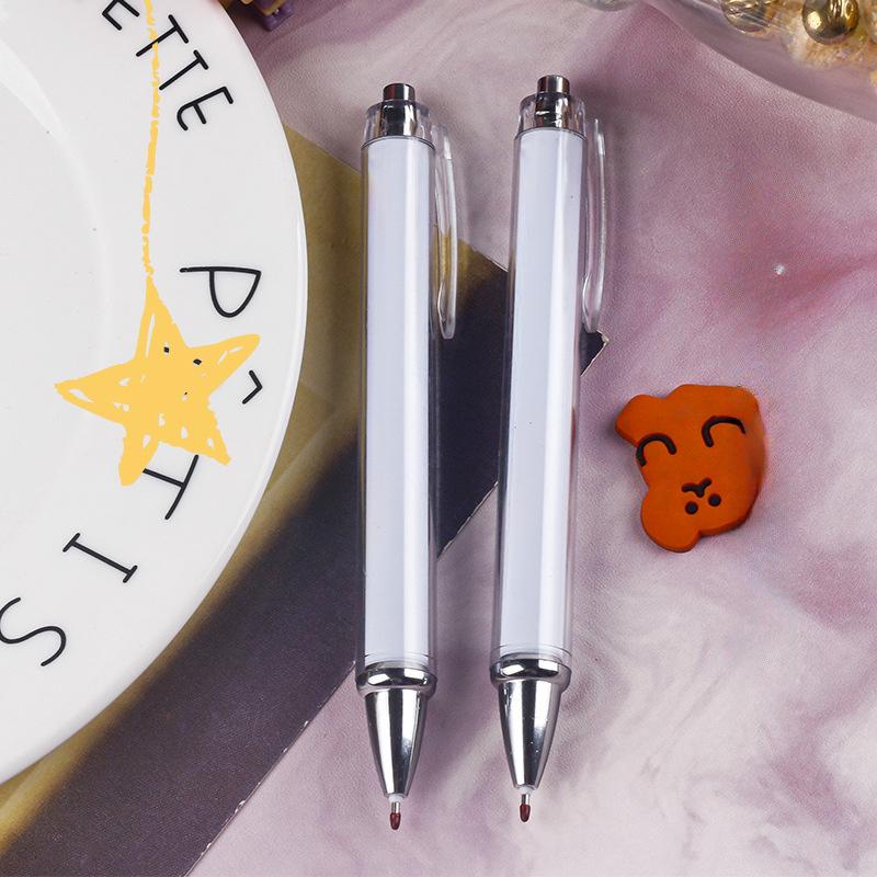 Return To School Season 10pcs 0.38mm Press Neutral Pen Press Black Water Pen Simple Exam Office General Student Brush Pen