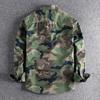Men Camouflage Cargo Shirts Durable Outdoor Hiking Sport Daily Military Style Casual Youth Pocket Breasted Camicia