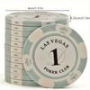 10pcs/lot Clay Las Vegas Poker Chips 14g Set Casino Coins 40mm Coin Poker Chips Entertainment Dollar Coins Card Game LasVegas