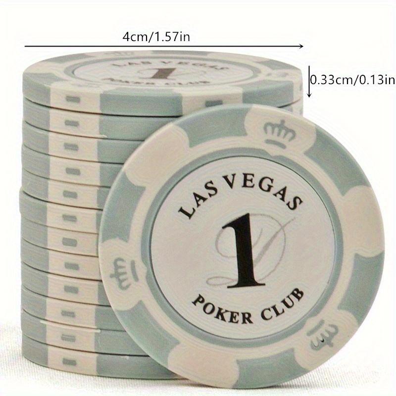 10pcs/lot Clay Las Vegas Poker Chips 14g Set Casino Coins 40mm Coin Poker Chips Entertainment Dollar Coins Card Game LasVegas