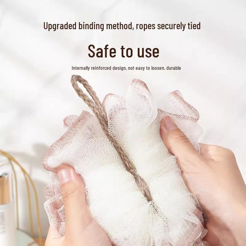 Super Soft Colorful XL Bath Flower Ball - Durable, Individually Packaged, Non-Fall Foam for Bath Use