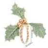 6Pcs Berry and Leaf Napkin Rings Clasps for Xmas Table Decoration Xmas Napkin Rings Christmas Table Decor