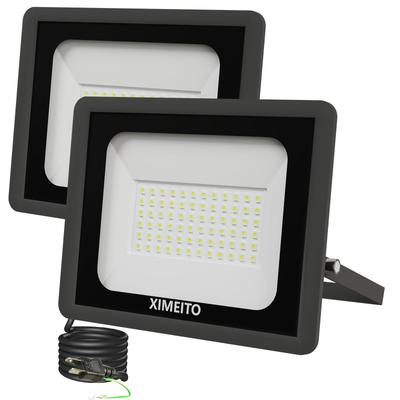 XIMEITO LED Floodlight 50w Daylight Color 6000LM 6500K Cord IP66 Waterproof Wide Angle 100V Compatible Work Light for Construction LED Light Work