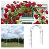 Simple Style Arch Trellis For Climbing Plants Foldable Metal Frame Black/white