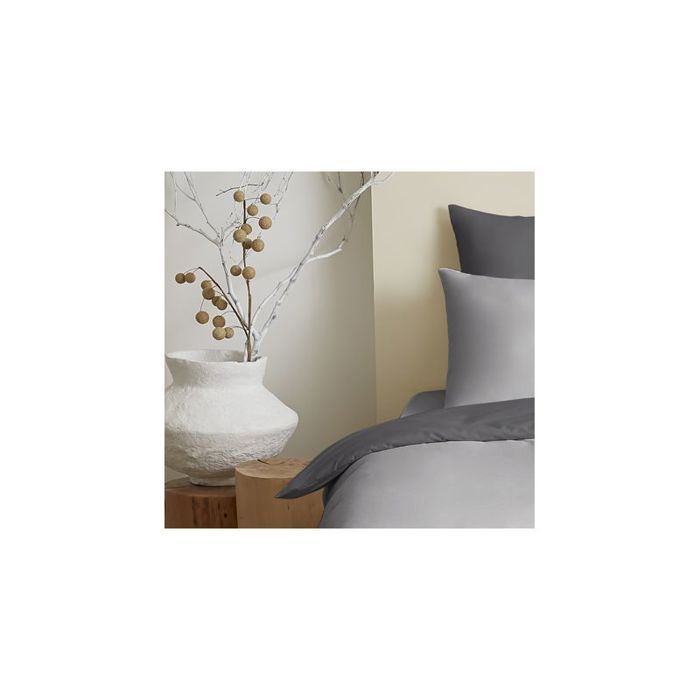 Complete Pack 4 Pieces Grey/Anthracite Reversible Duvet Cover for Bed 90 X 190 Cm