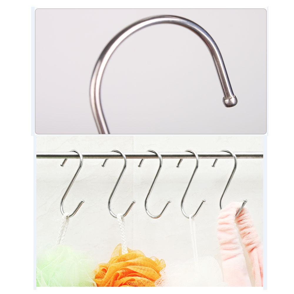 Stainless Steel S-shaped Hook Hook Door Space Saving Wardrobe Bag Rack Clothes Kitchen