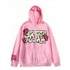 Casual Dark Thorn Print Zip-Up Hoodie Couples Regular Weight