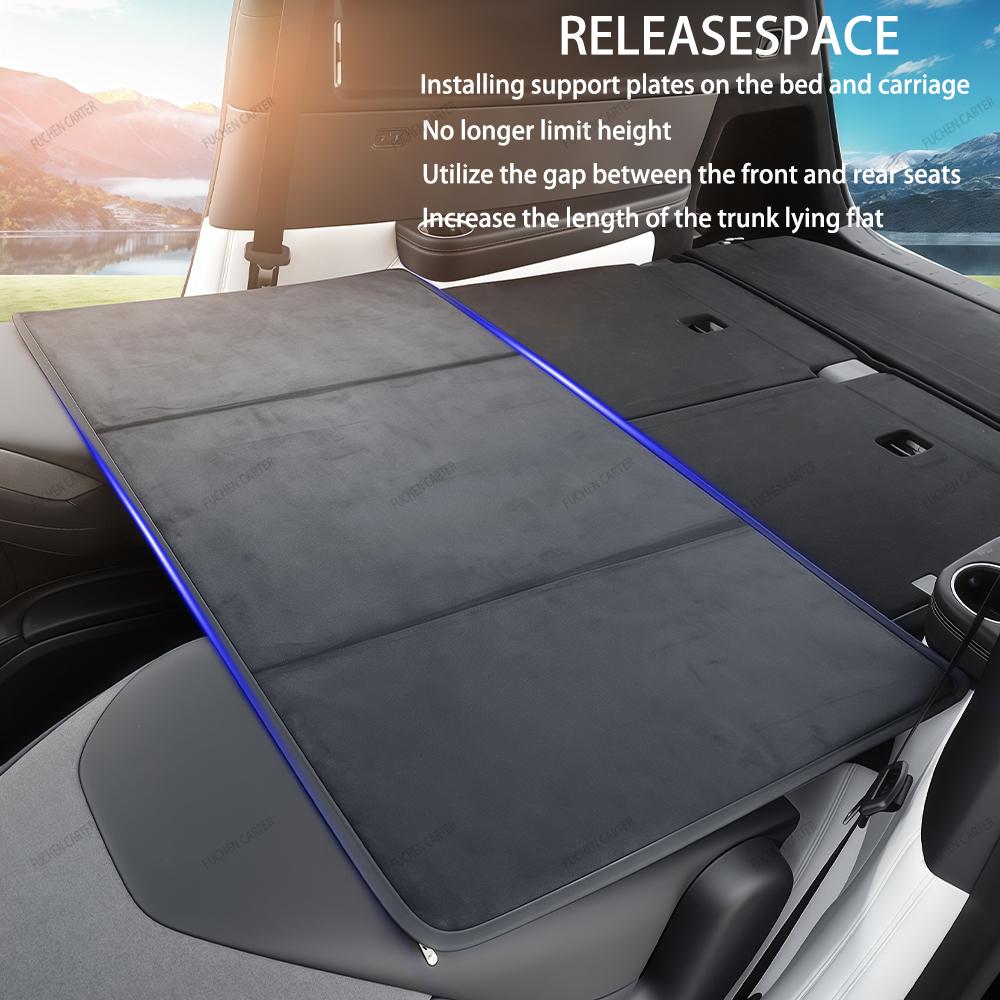 For Tesla ModelYL Launch 2026 Inflatable Air Mattress Outdoor Camping Inflatable Special Suede Fabric Car Travel Bed Accessories