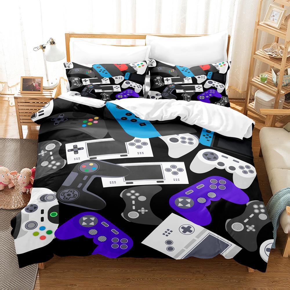 Home Textile Handle Bedding Three-Piece Set, Quilt Cover 3D Digital Printing Kit