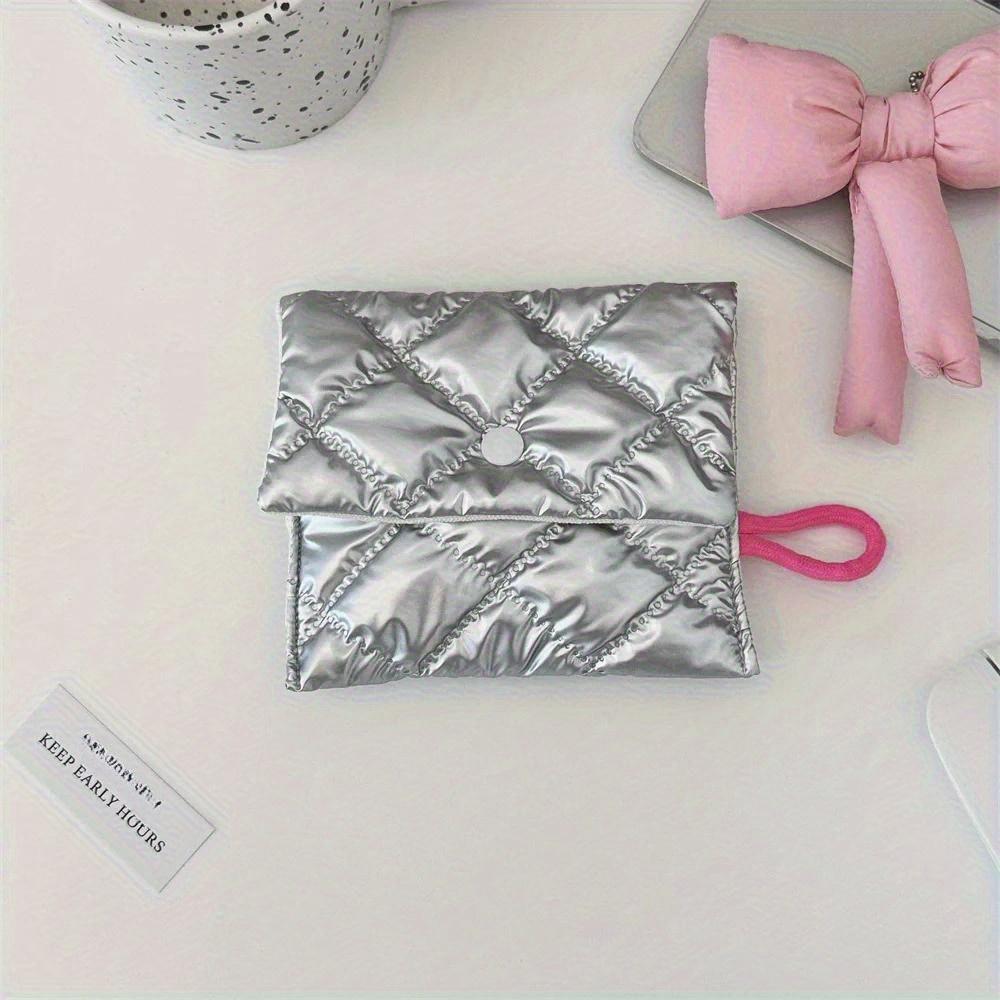 Silver Lingge Bow Pattern Coin Purses Small Canvas Coin Wallet Lady Girls Earphone Coin Key Money Storage Bag Zipper Pouch