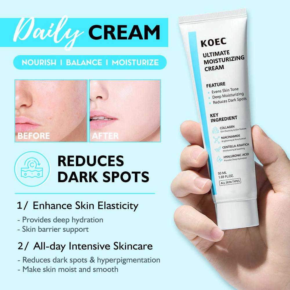 KOEC Collagen Moisturizing Face Cream Hydrating Youthful Formula Cream 50g