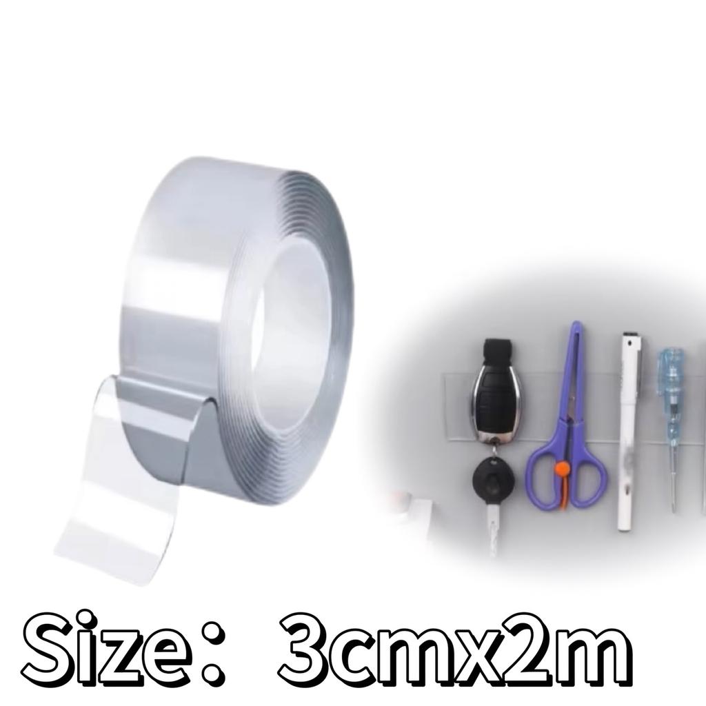 Double Sided Adhesive Tape Strong Transparent Nano Double Sided Sticky Tape Waterproof Reusable Wall Stickers Super Strong